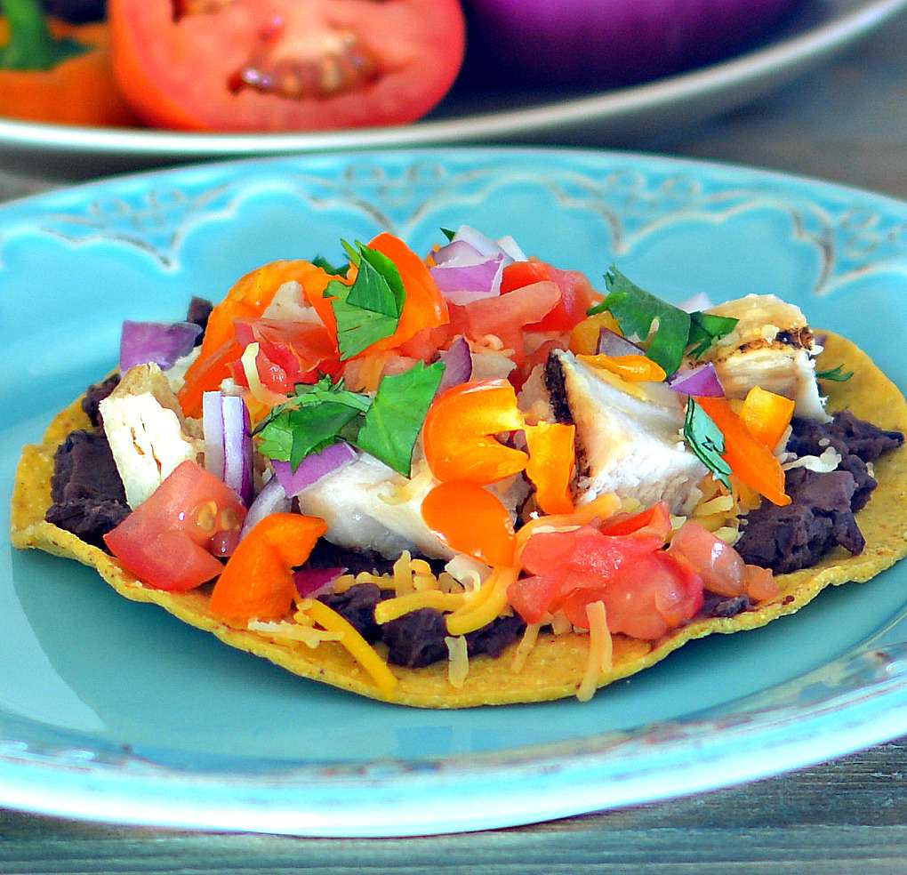 Taco Chicken Tostadas