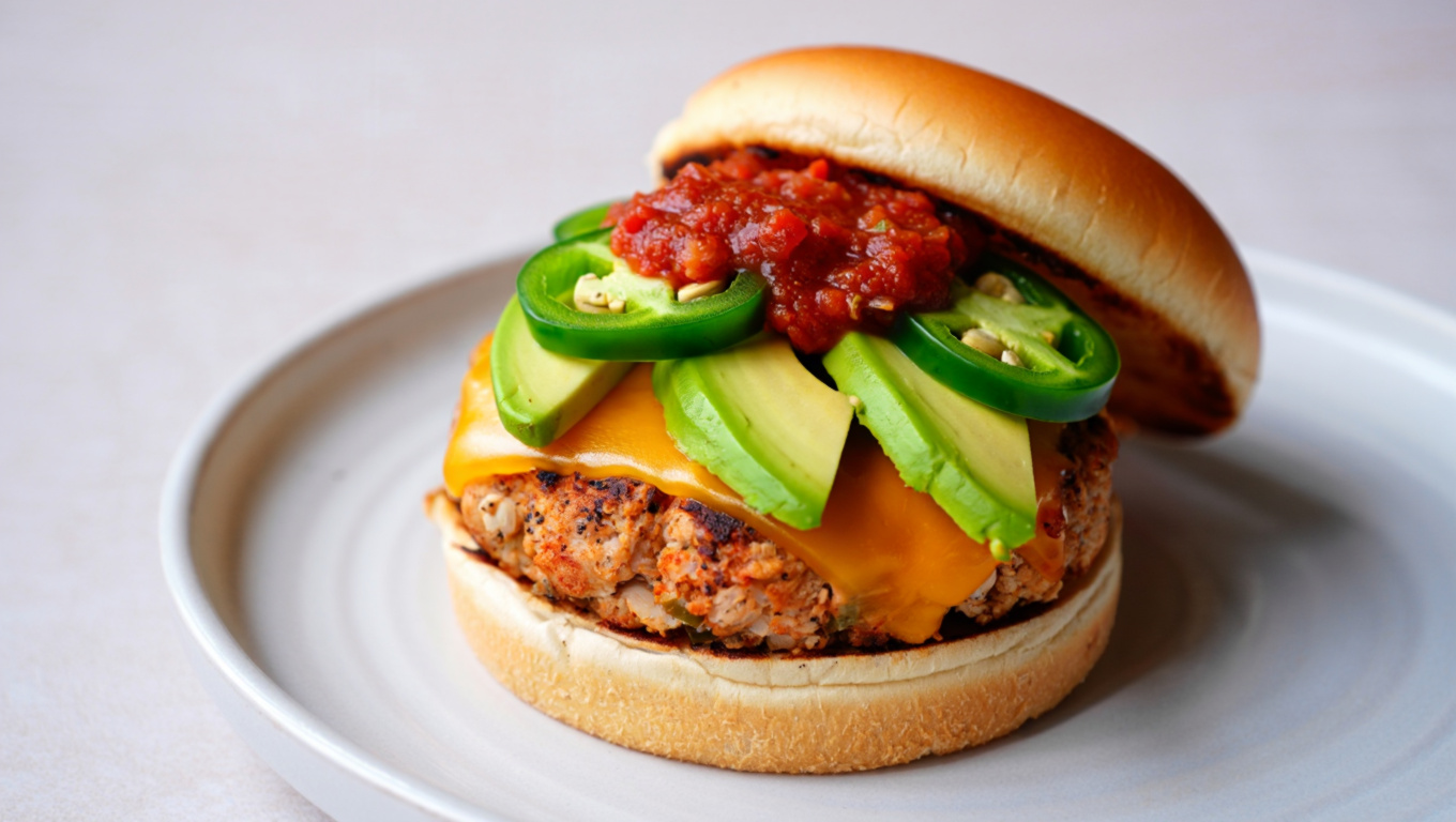 Taco-Spiced Chicken Burgers