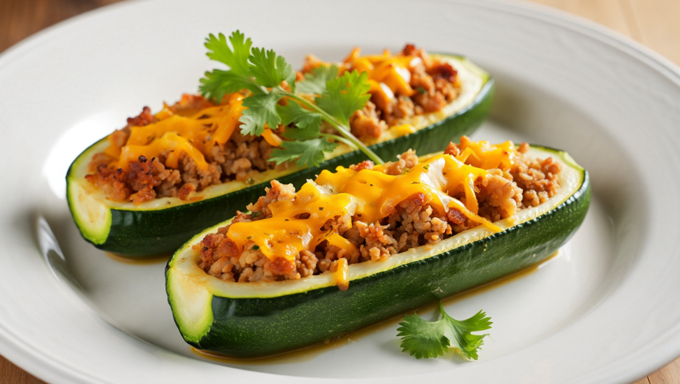 Taco-Zucchini Boats