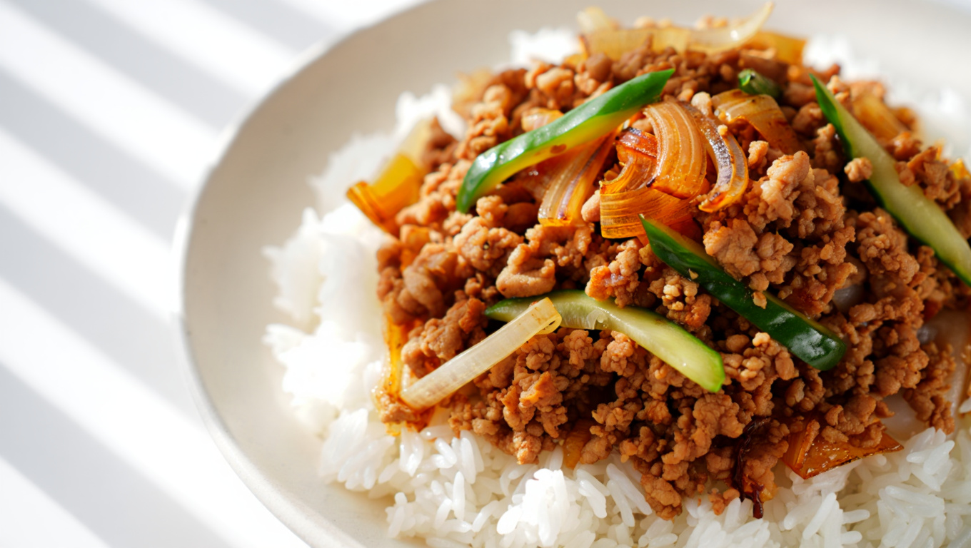 Taiwanese Pork Stir-Fry with Pickled Cucumbers
