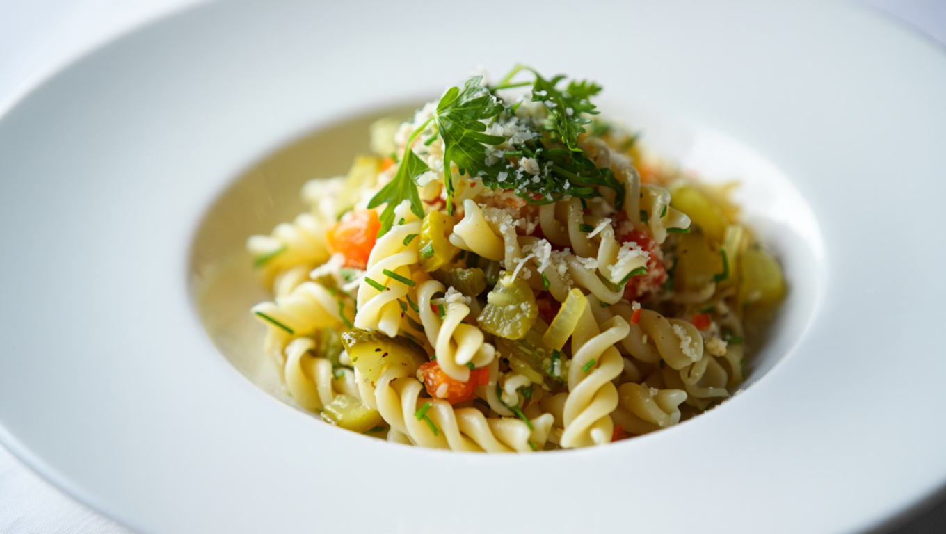 Tangy Dill Pickle Pasta Salad