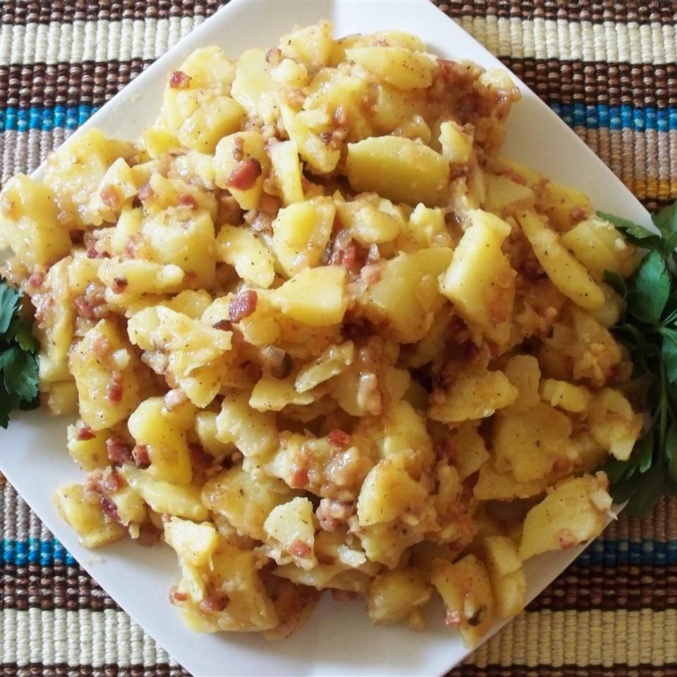 Tangy German-Style Potato Salad with Bacon