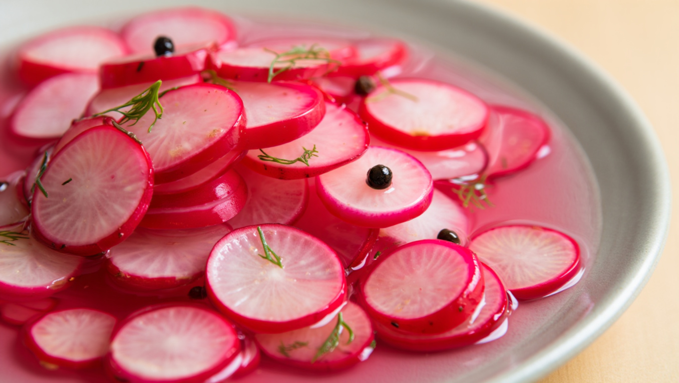 Tangy Pickled Radishes