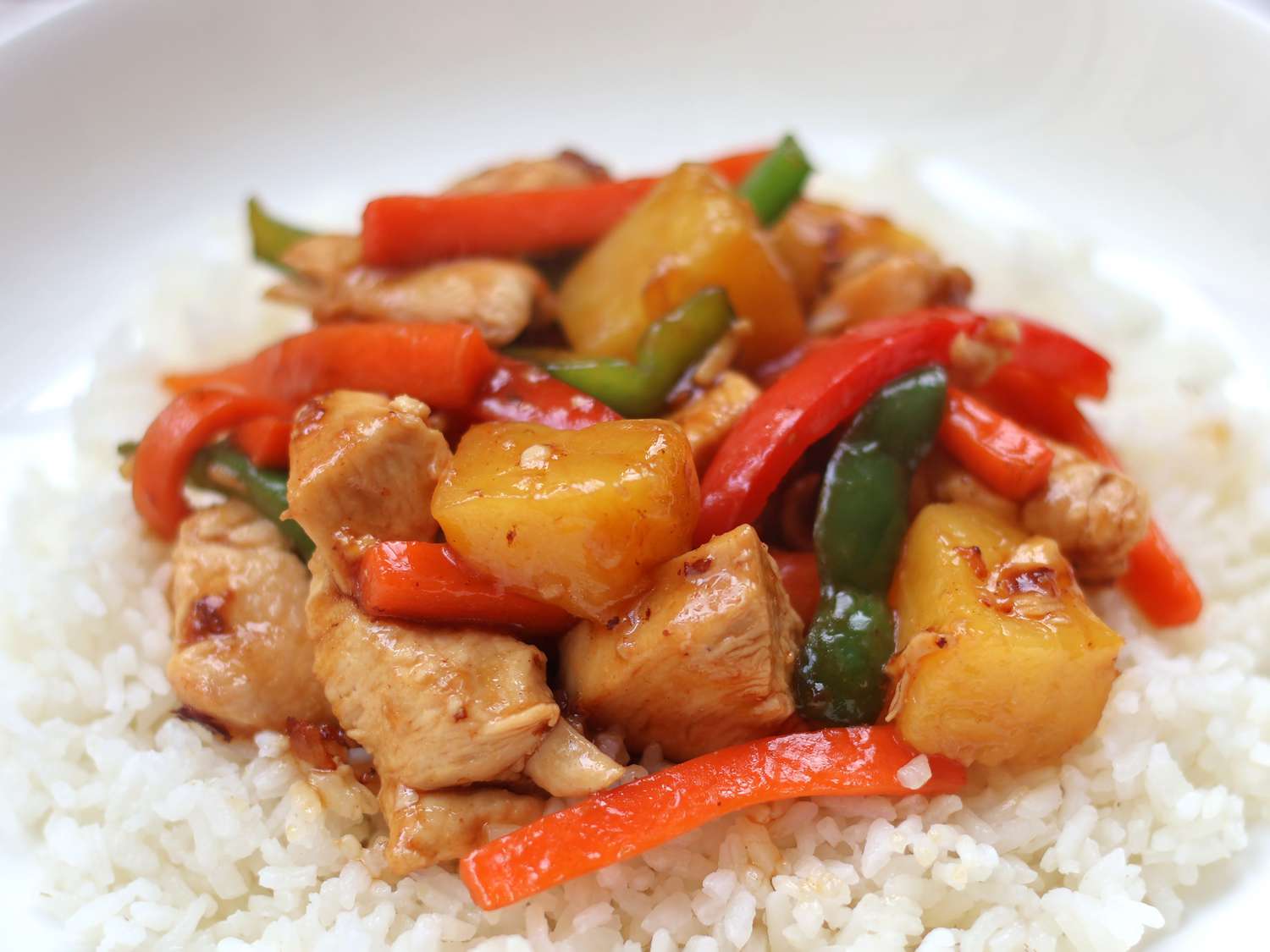 Tangy Sweet and Sour Chicken Stir Fry with Pineapple and Vegetables