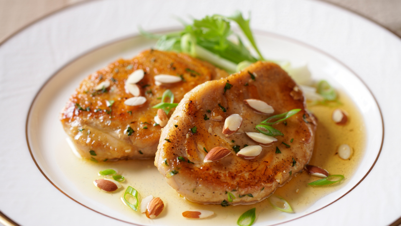Tarragon Dijon Almond Pork Cutlets