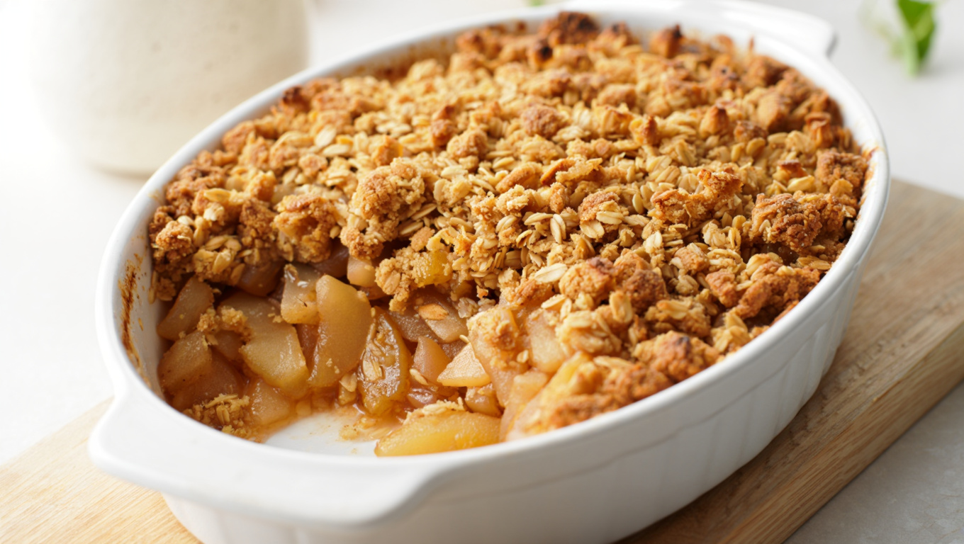 Tart Minnesota Apple Crisp with Simple Ingredients