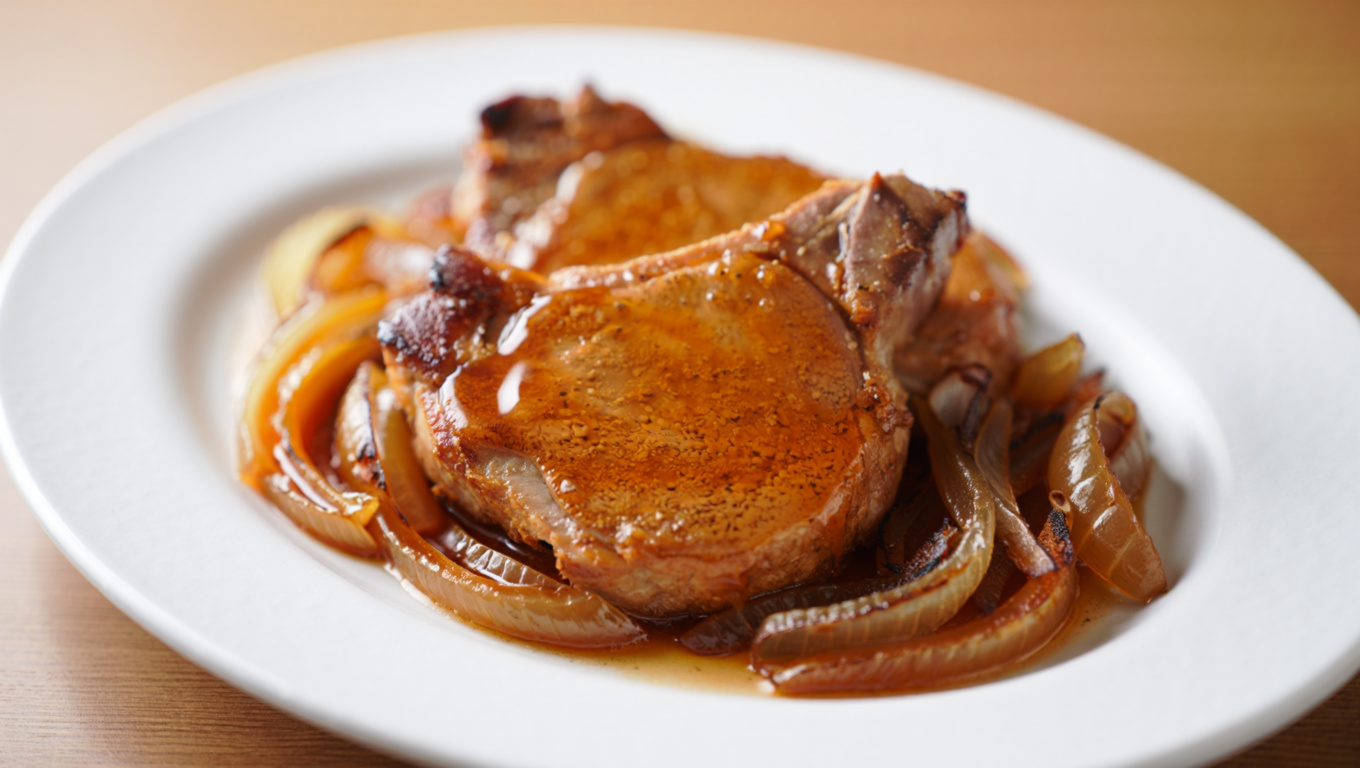 Tender Beer-Braised Pork Chops