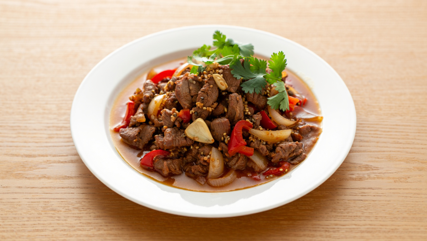 Tender Carne Guisada with Garlic and Cumin
