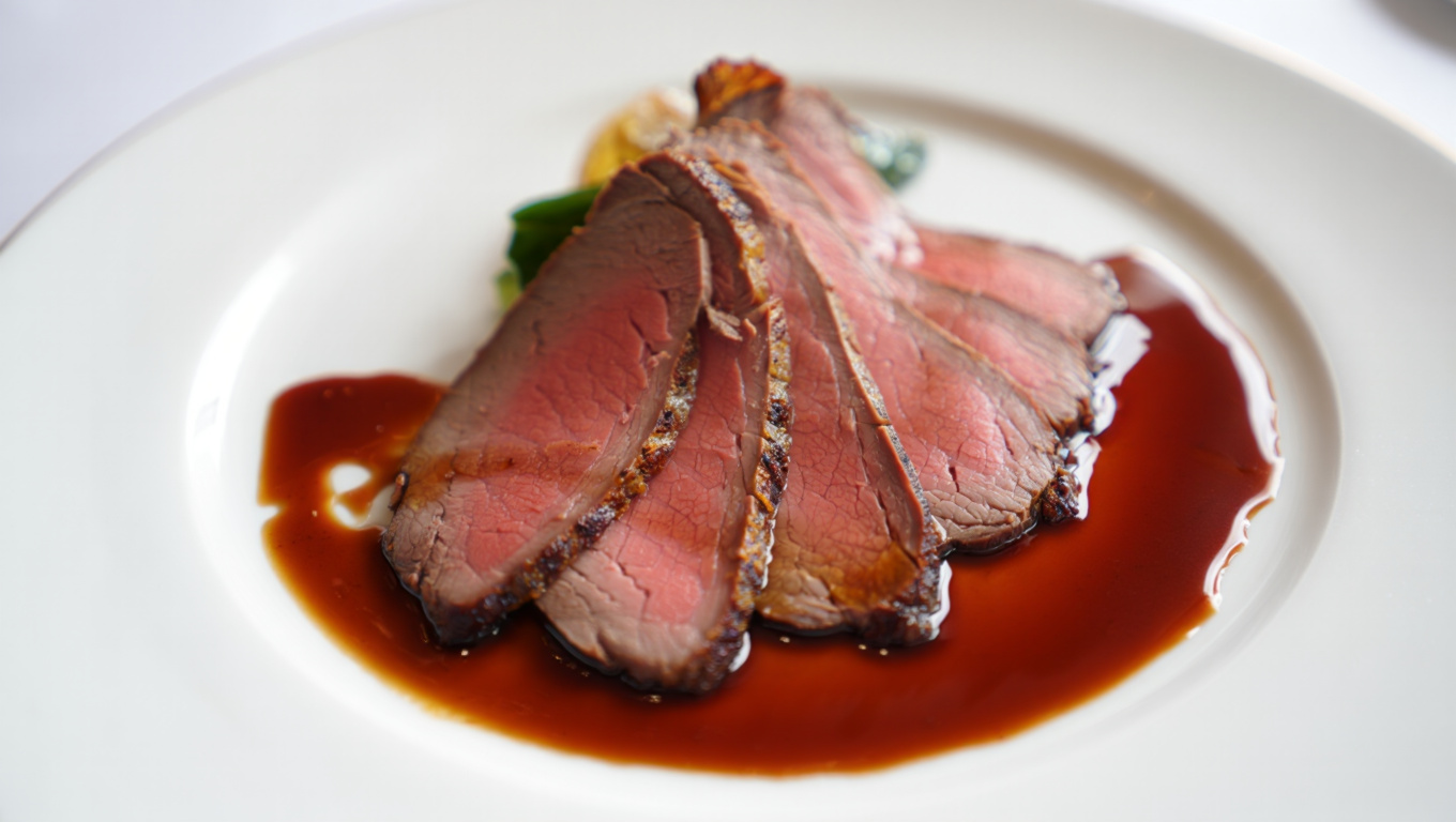 Tender Eye of Round Roast with Wine Sauce