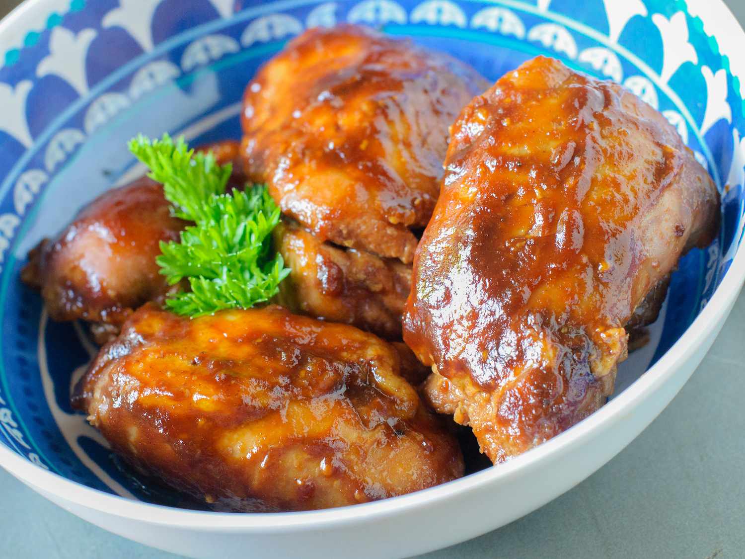 Tender Slow Cooker BBQ Chicken Thighs