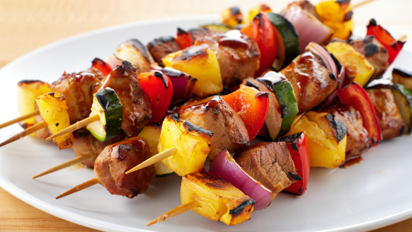 Teriyaki BBQ Pork Kabobs