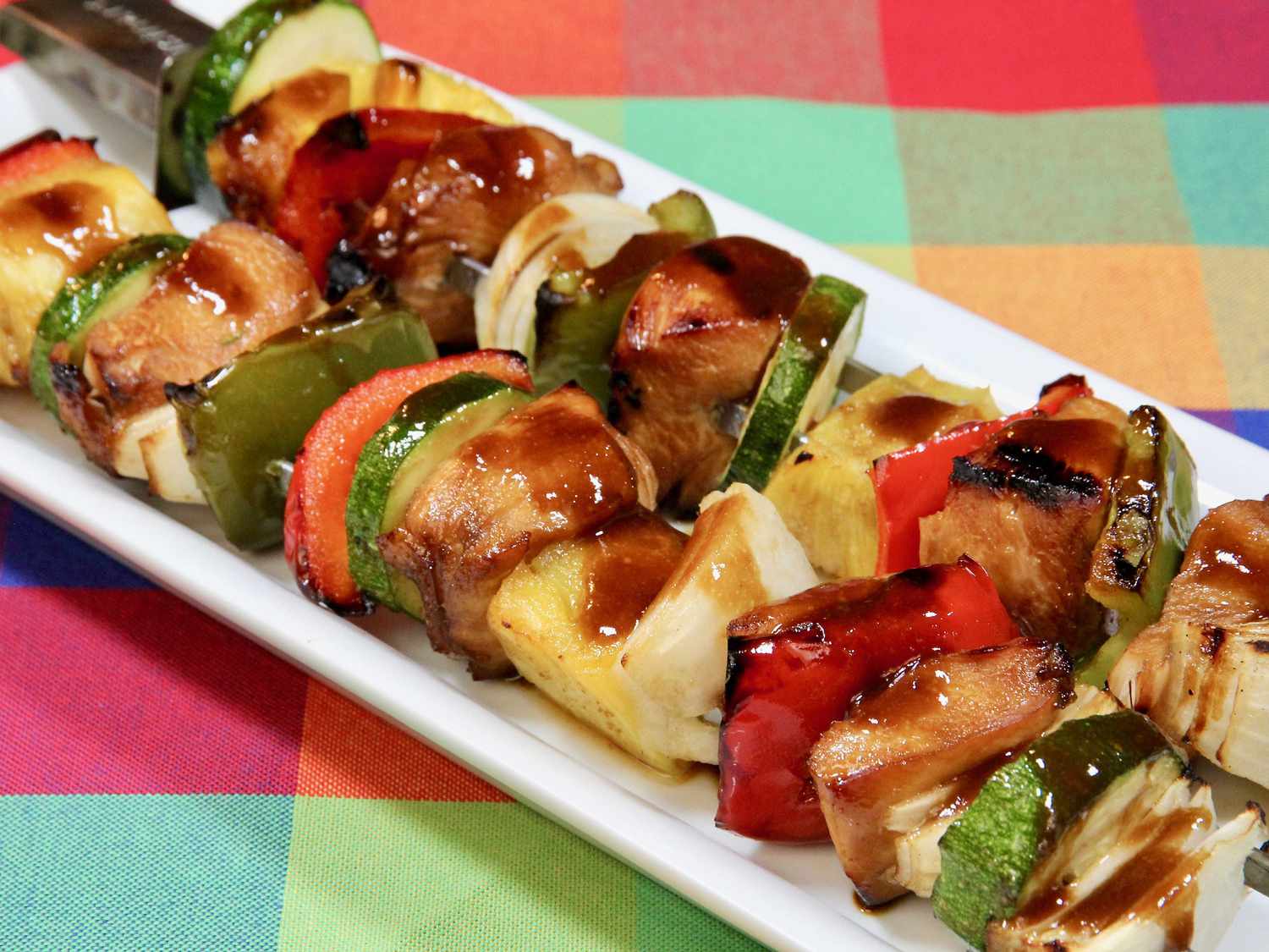 Teriyaki Chicken and Veggie Kabobs