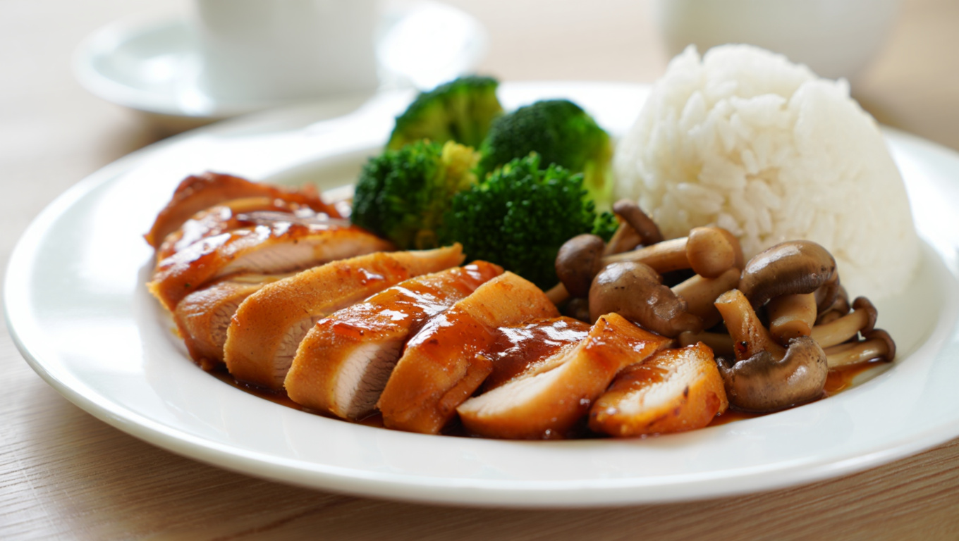 Teriyaki Chicken with Broccoli and Mushrooms