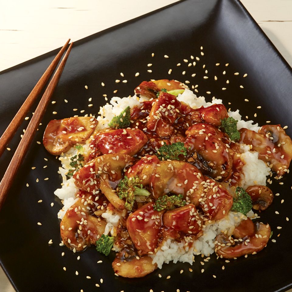 Teriyaki Chicken with Broccoli and Mushrooms
