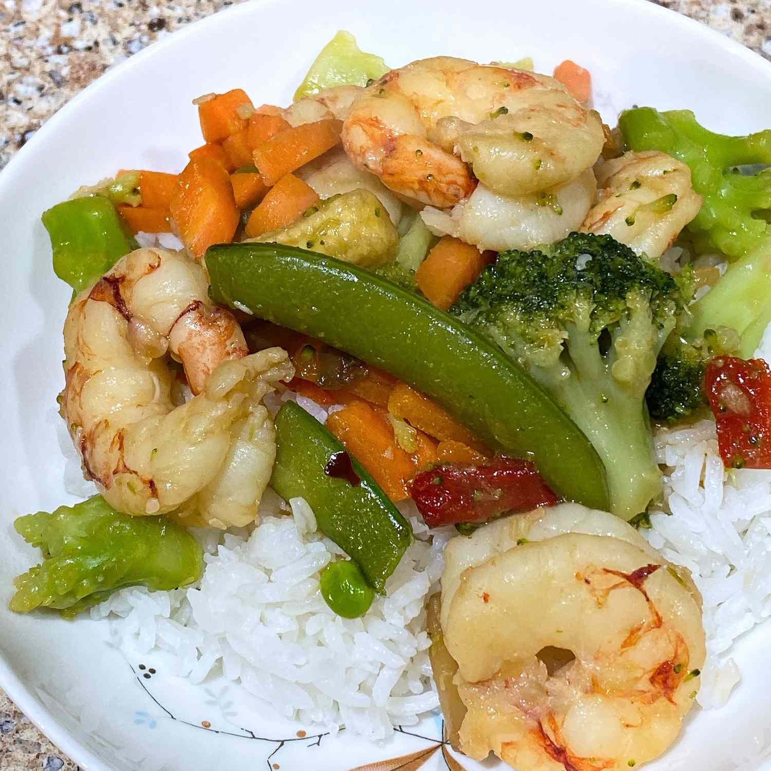 Teriyaki Shrimp with Rice