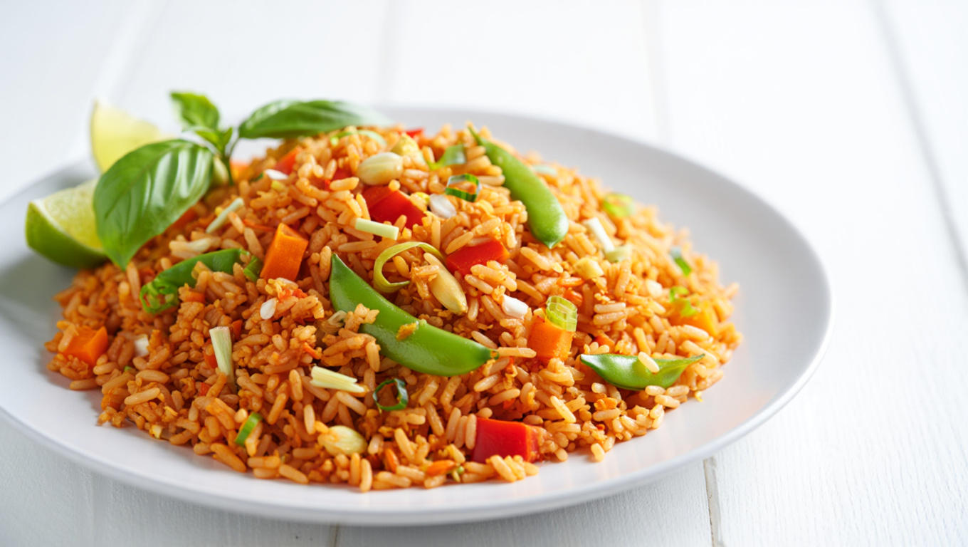 Thai Curry Fried Rice with Vegetables