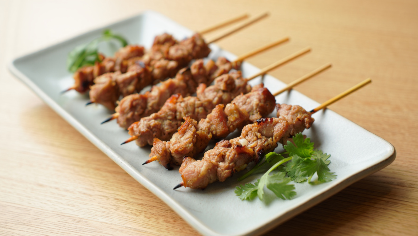 Thai Ground Pork Skewers
