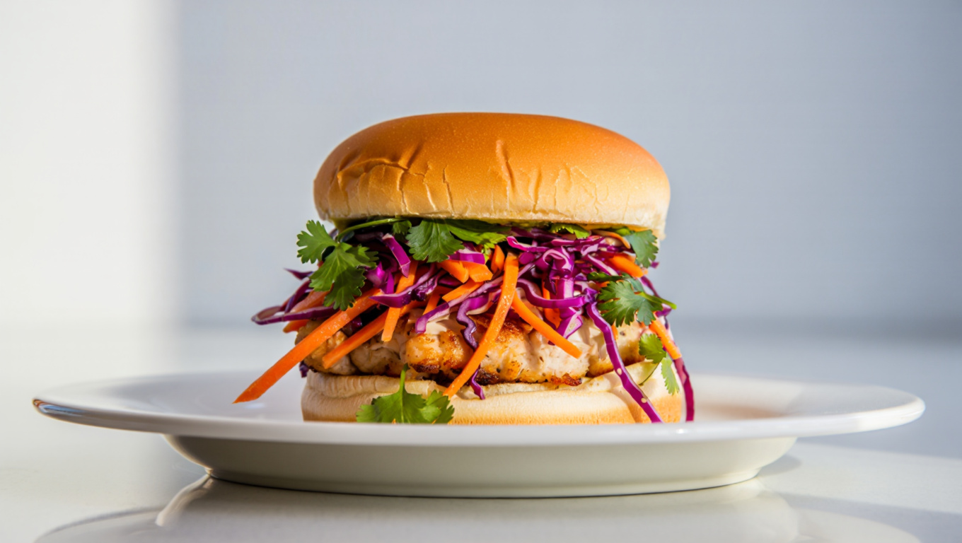 Thai-Inspired Chicken Slaw Burgers