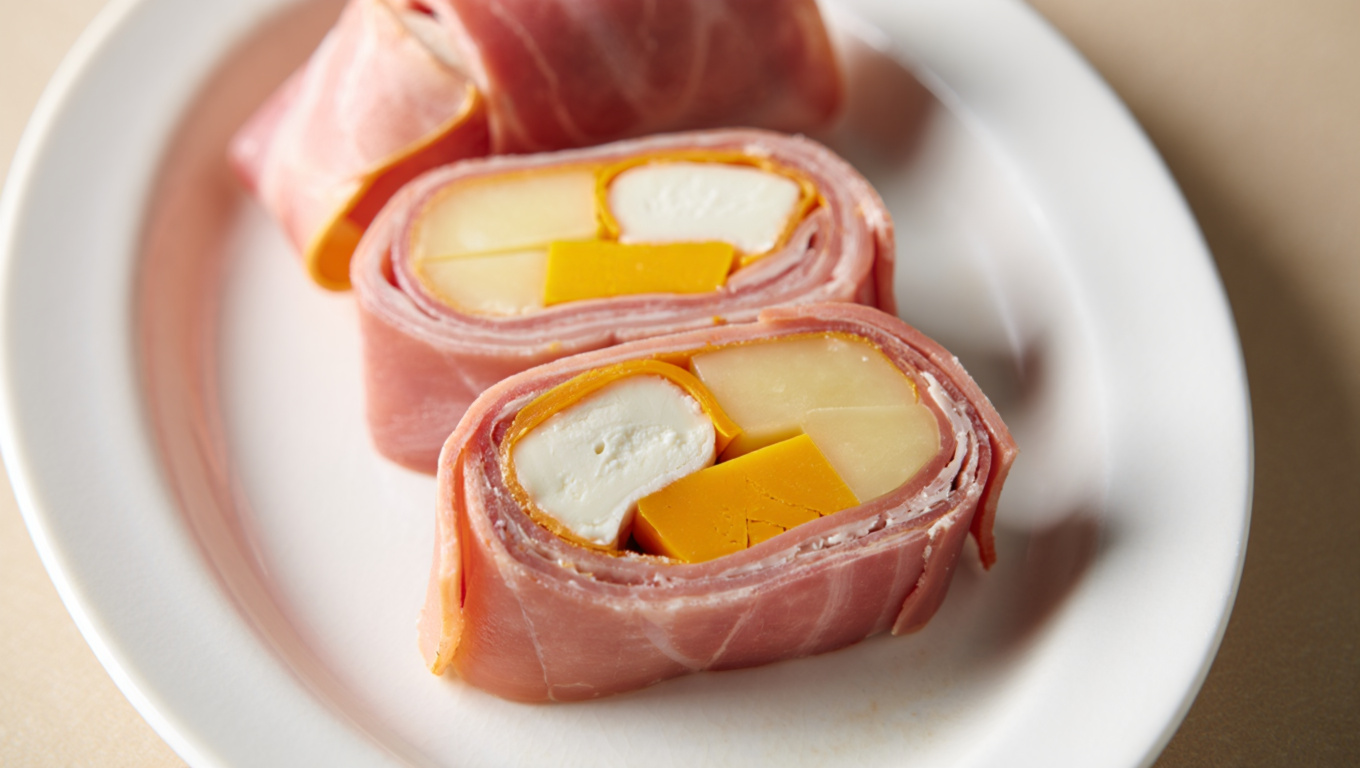 Three-Cheese Ham Rolls