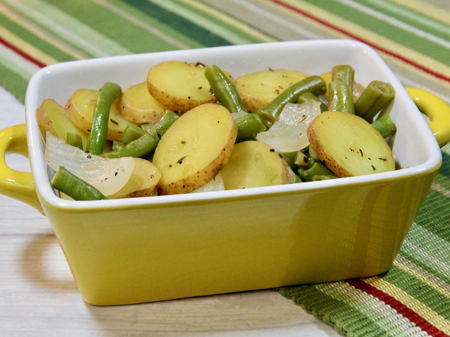 Thyme-Simmered Green Beans and Potatoes
