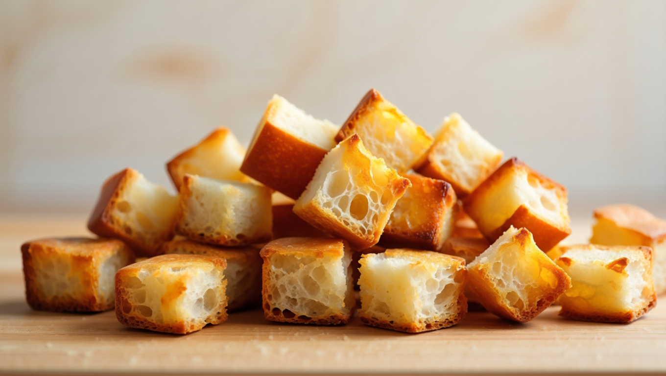Toasted Focaccia Croutons