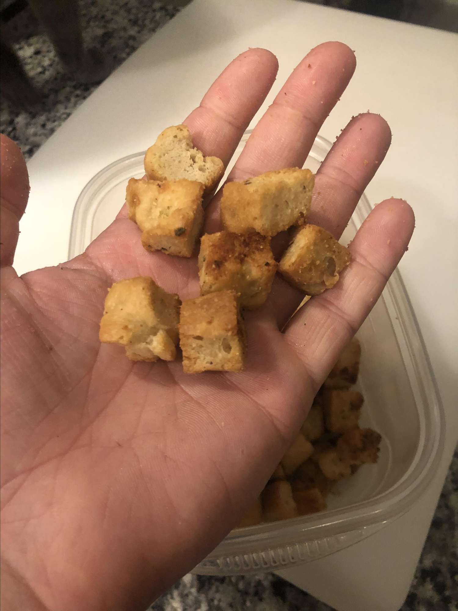 Toasted Focaccia Croutons