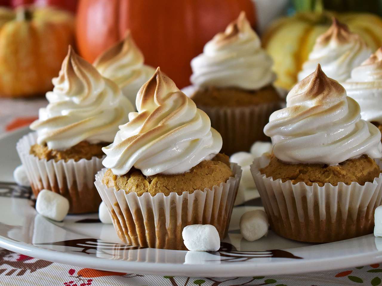 Toasted Marshmallow Sweet Potato Cupcakes