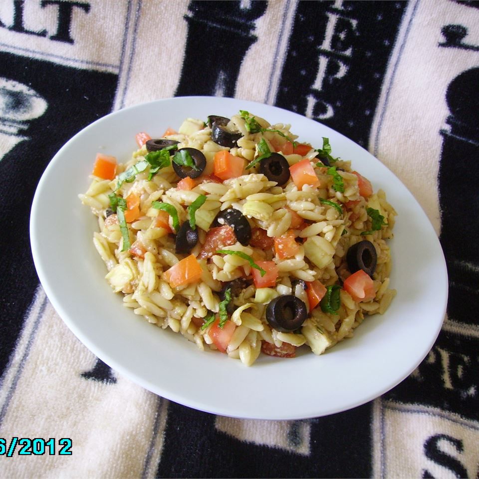 Tomato Artichoke Orzo Salad