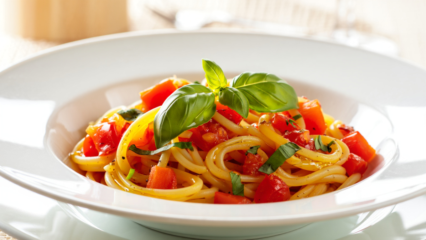 Tomato Basil Olive Oil Pasta