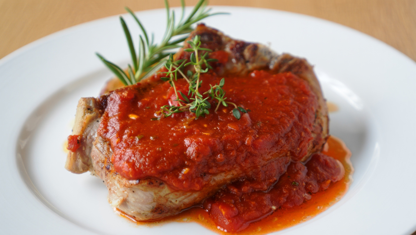 Tomato Braised Pork Chops