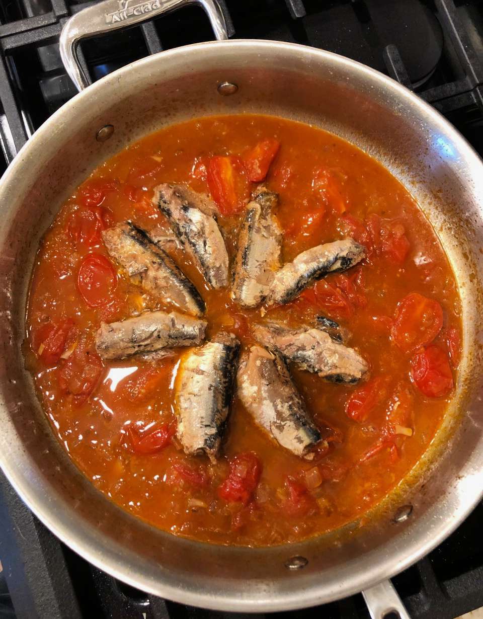 Tomato-Braised Sardines