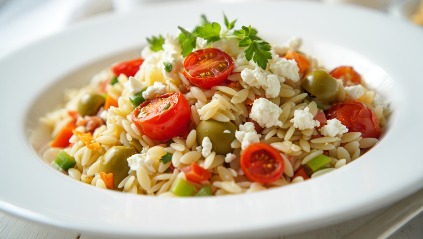 Tomato Orzo Salad with Feta