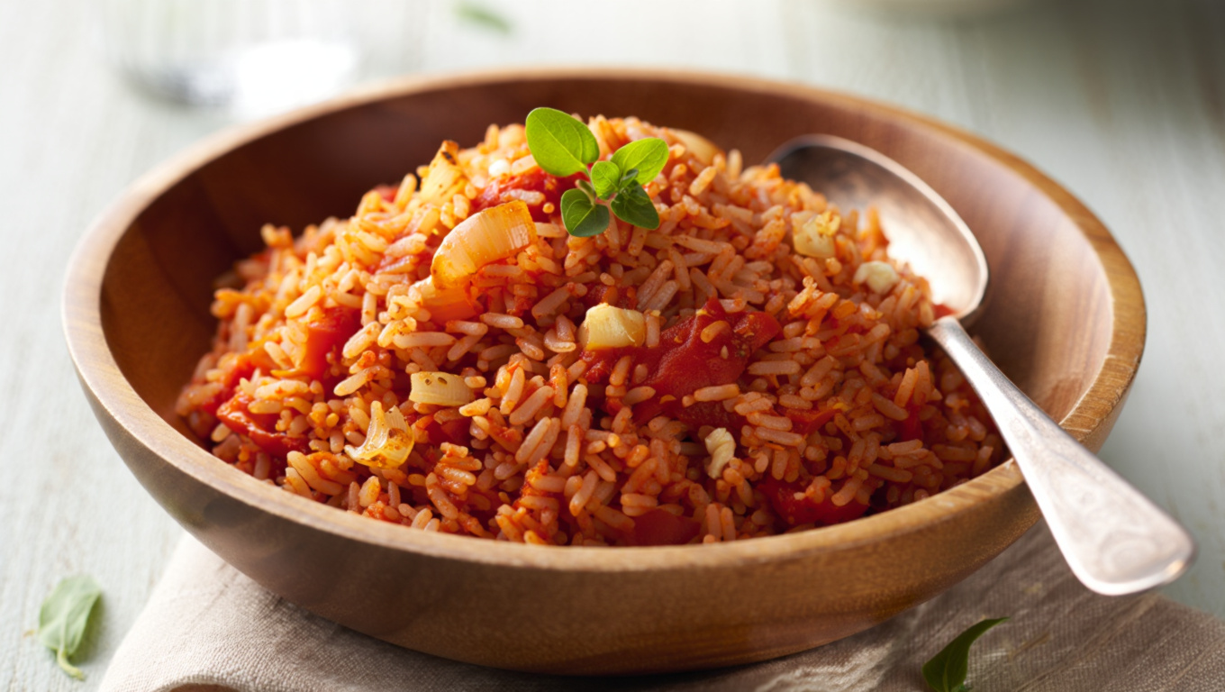 Tomato Rice with Greek Flavors