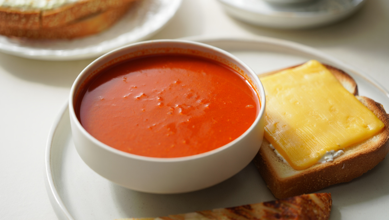 Tomato Soup with Cheese Toast