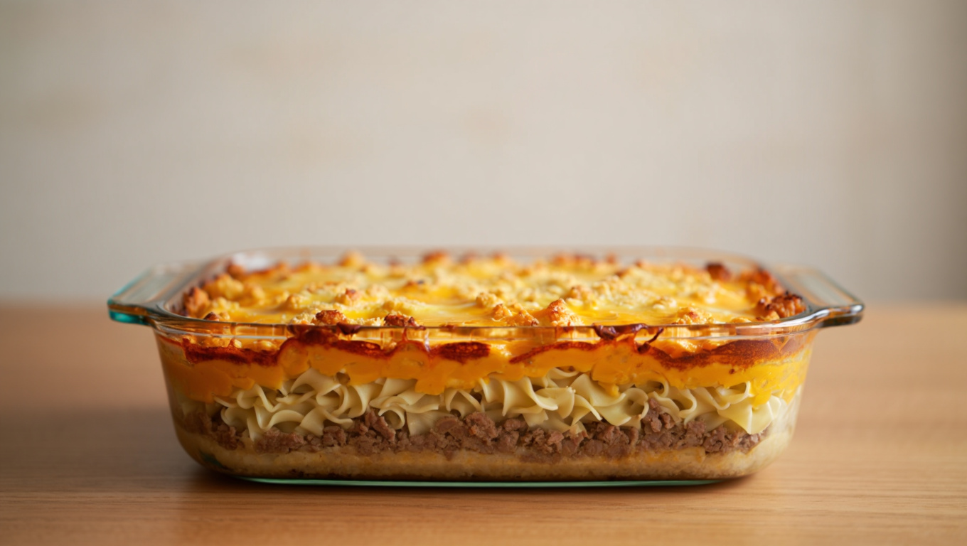 Traditional Amish Ground Beef Casserole