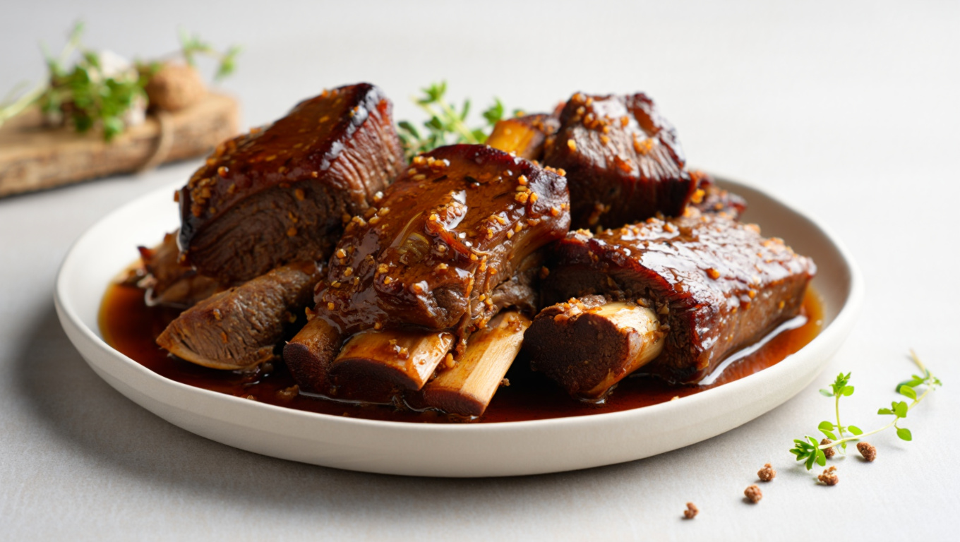 Traditional Beef Short Ribs Sauerbraten with Gingersnap Marinade