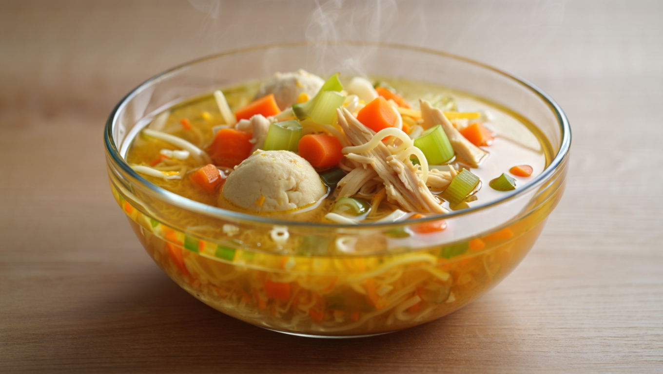 Traditional Chicken Soup with Matzoh Balls