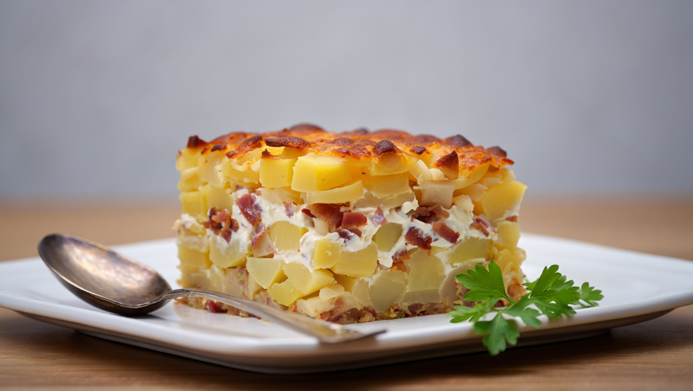 Traditional Lithuanian Potato Bake