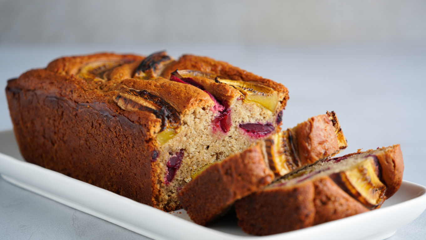 Tropical Banana Plum Bread