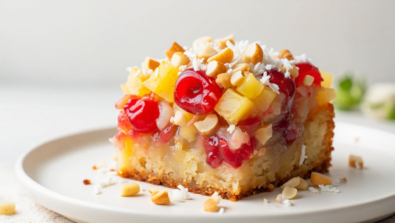 Tropical Cherry Pineapple Cake