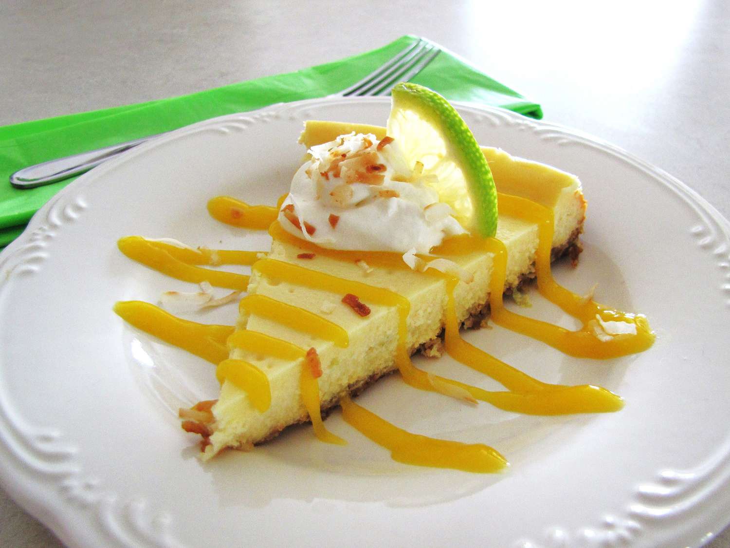 Tropical Coconut Lime Cheesecake
