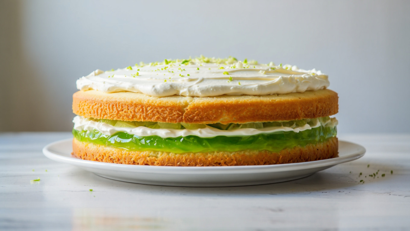Tropical Key Lime Poke Cake