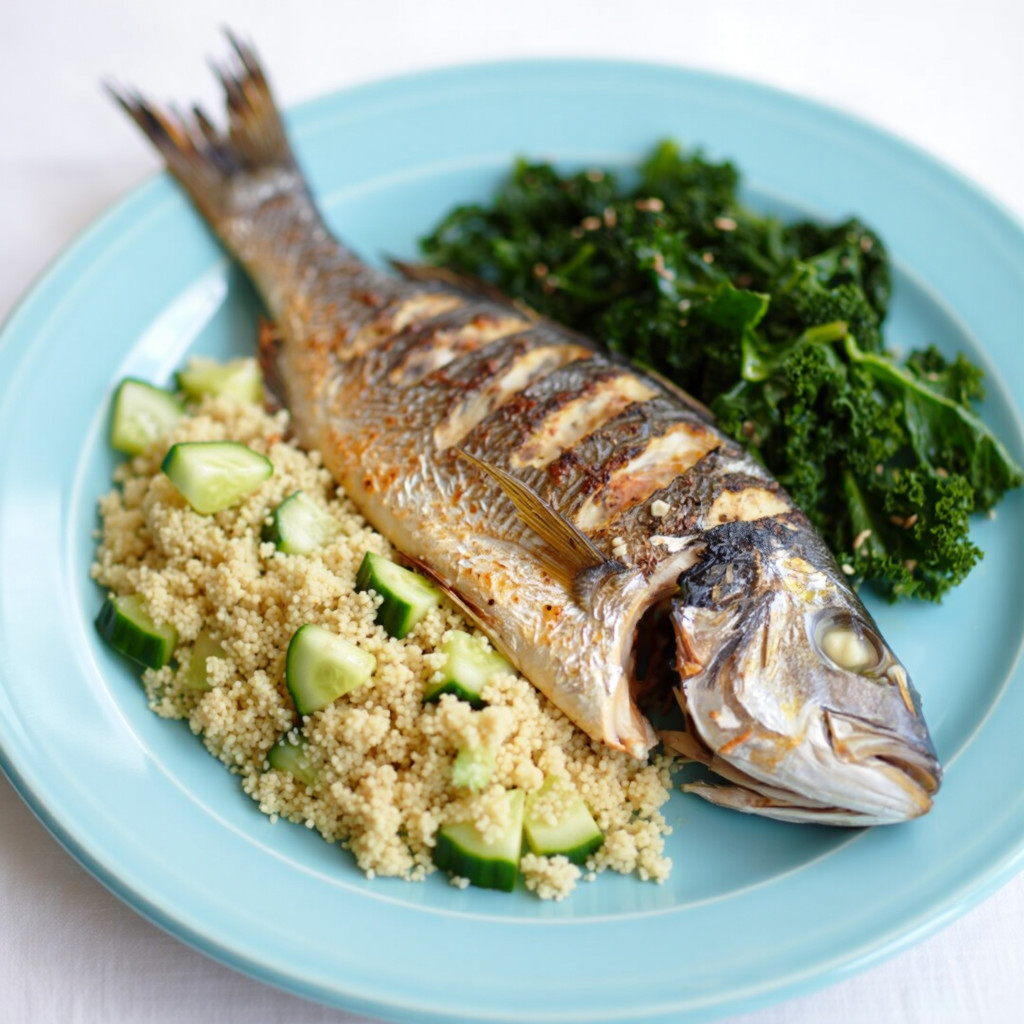 Trout with Fiddlehead Stuffing
