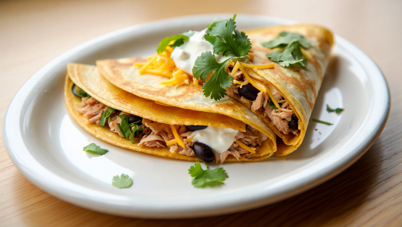 Tuna and Black Bean Quesadillas