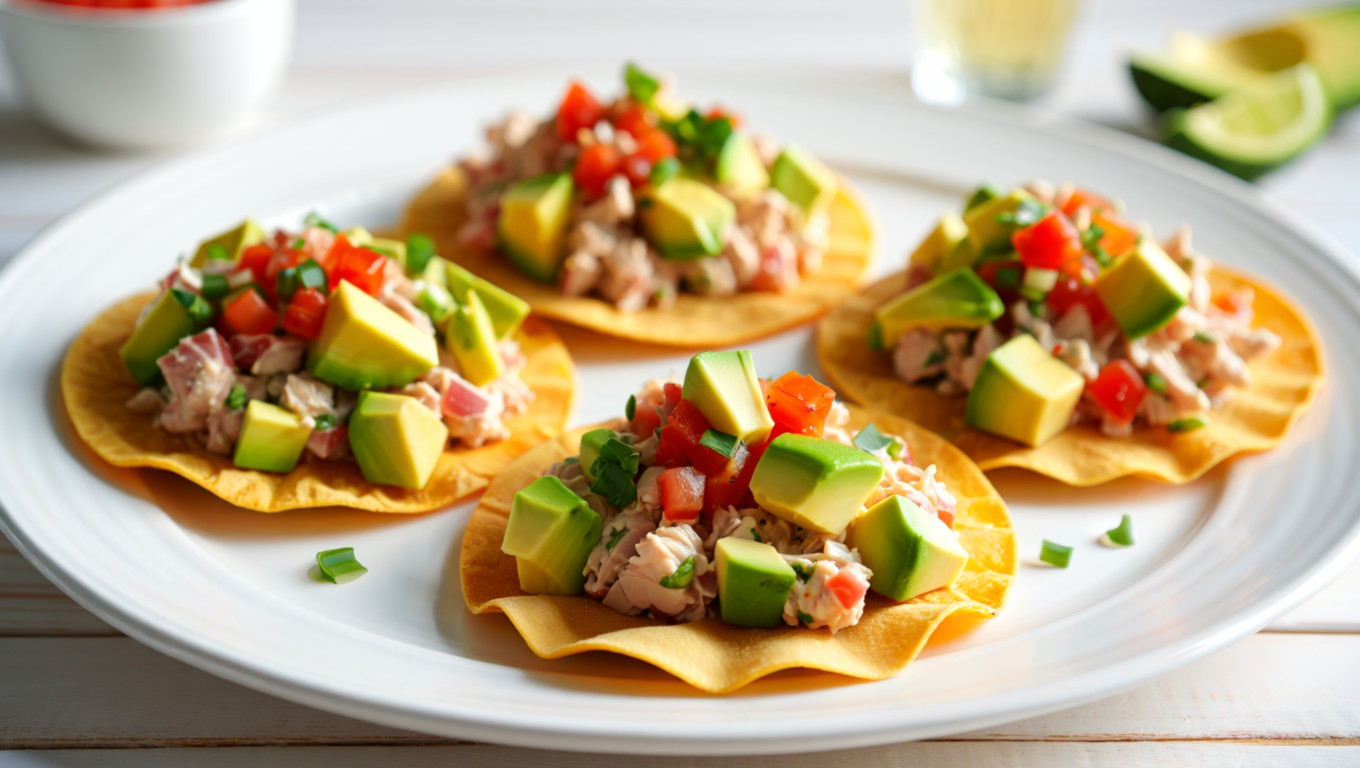 Tuna Avocado Tostadas