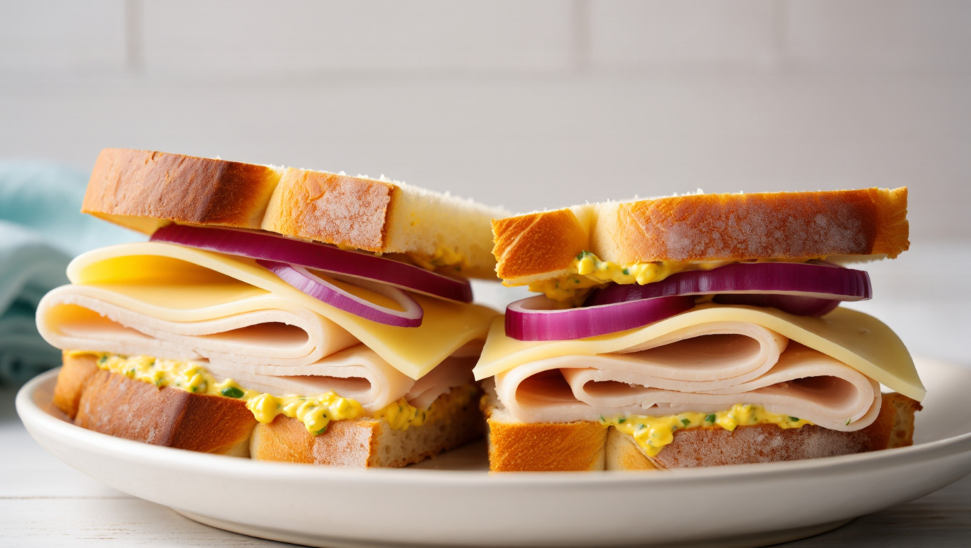 Turkey and Swiss Sandwiches with Tangy Spread
