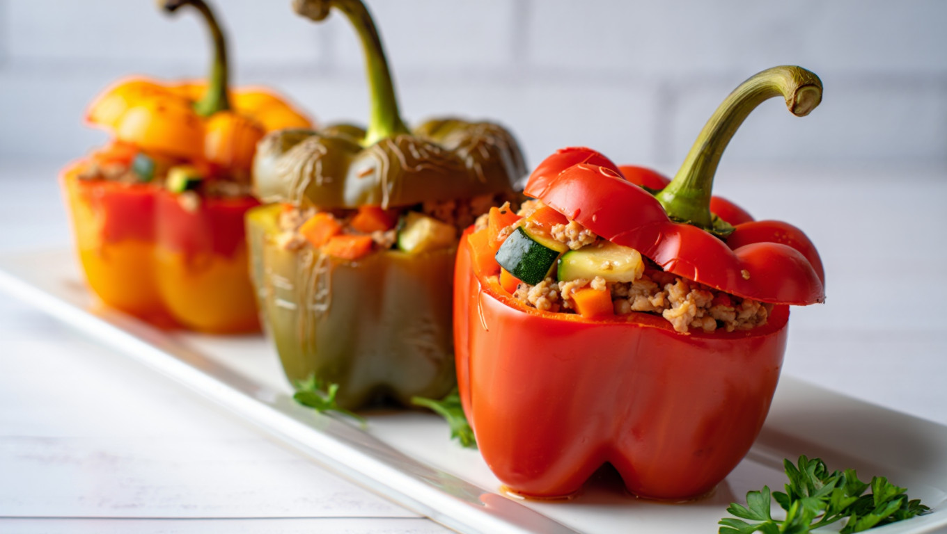 Turkey and Vegetable Stuffed Peppers