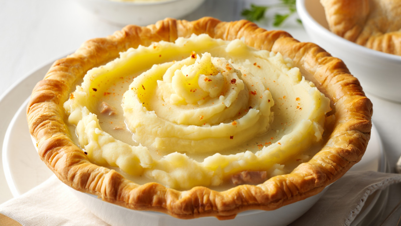 Turkey Pot Pie with Mashed Potatoes