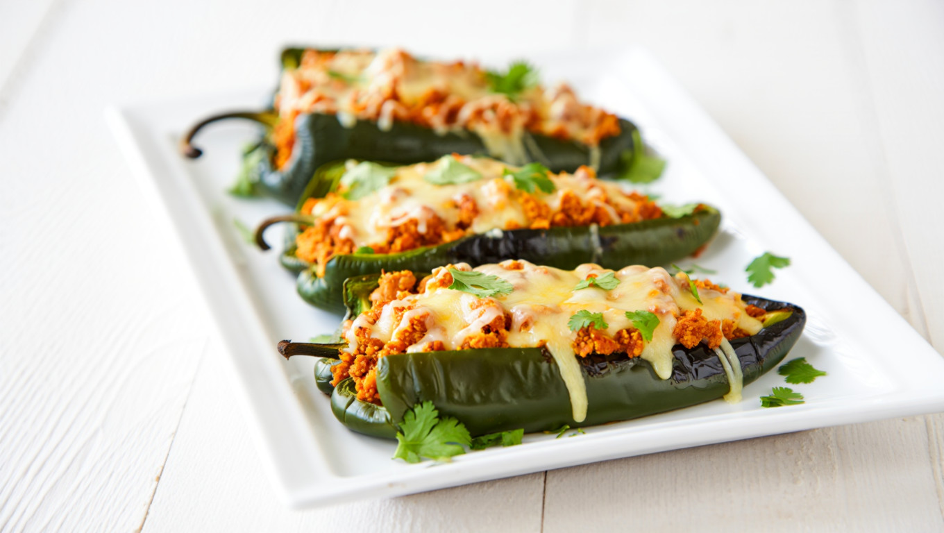 Turkey Stuffed Poblanos