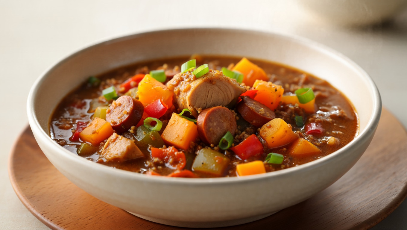 Turkey Sweet Potato Gumbo
